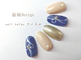 水引アートのお着物ネイル☆彡