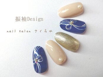 水引アートのお着物ネイル☆彡