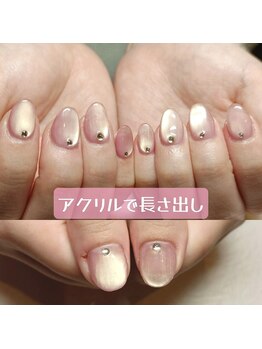 マニエネイル(mani e nail)/深爪矯正のための長さ出しネイル