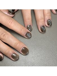 メンズネイル　クロムパーツ