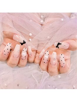 キレイエ ネイルズ(KIREIE NAILS)の写真/ご新規/4週以内ジェルオフ無料!ワンホン・マグネット・韓国・バズりネイル・ドット・リボン