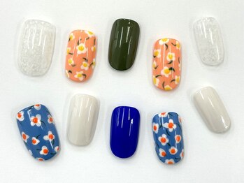 ネイルサロン クイール 小山店(NAIL SALON QUILL)/花柄アート