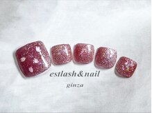 エストラッシュアンドネイル 銀座店(est lash&nail)/フットサクラピンクネイル