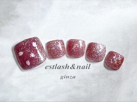 フットサクラピンクネイル