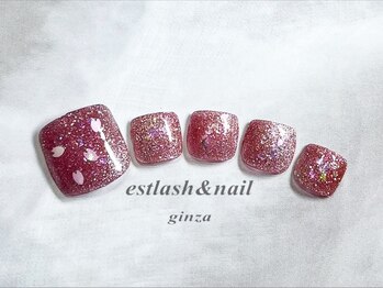 フットサクラピンクネイル