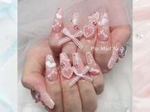 ピオミエルネイル 新宿(pio miel nail)/ちゅるんピンク姫ネイル