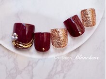 ネイルサロン ブランシュール(Nail Salon Blancheur)/ゴールドラインボルドーフット