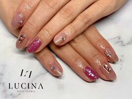 Hー250大人上品ピンクネイル