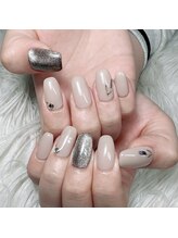 インプレス 鶴見店(Impress)/黒マグネットネイル