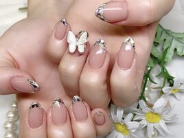 ガラスフレンチネイル