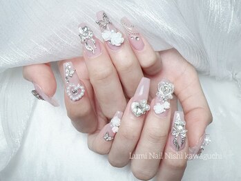 キラキラ、リボン、スカルプ