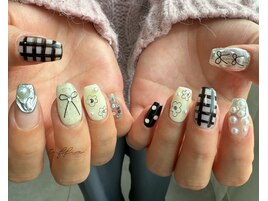 ～black　リボンネイル～