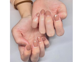 【ピンクページュネイル】