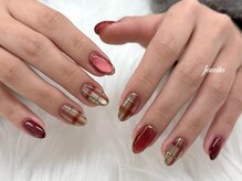 ジャミーラ/聖夜のチェックネイル