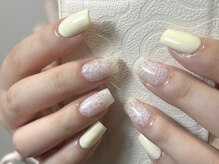 ワイズエディットネイル 神戸元町(y's Edit Nail)/ワンカラー/レースデザイン