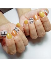 キイコネイル(kiiko.nail)/シンプルチェック　マット仕上げ