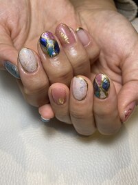 ～ステンドグラス風ネイル～
