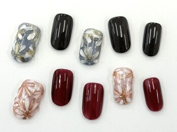 ネイルサロン クイール 小山店(NAIL SALON QUILL)/マグネットお花アート