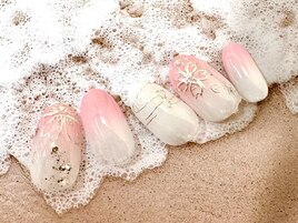 桜ネイル/春ネイル/和柄/金箔
