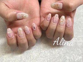 春ネイル/桜デザイン