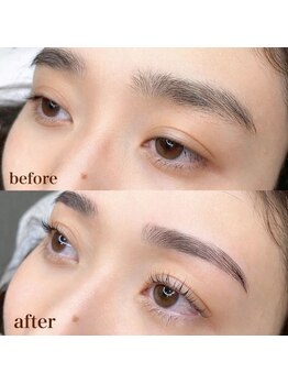 クララ 明野店(CLARA)の写真/目元から上品にチェンジ！ハリウッドブロウリフトとまつげパーマのセットで理想の印象へ♪