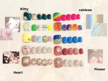 ハズグラスネイル(Haze Grass nail)/フット定額ネイルデザイン