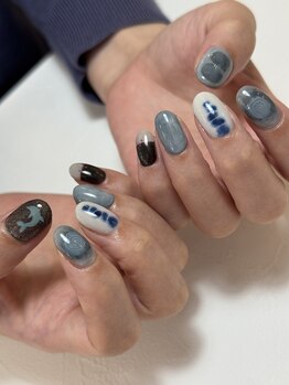 オカユデザイン ネイルワークス(OKAYU DESIGN Nailworks)/pop&mood