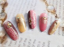 ベレッツァネイル 大阪 日本橋(BellezzaNail)/アート…チュールフラワー