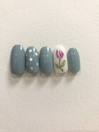 ニュアンスフラワーネイル