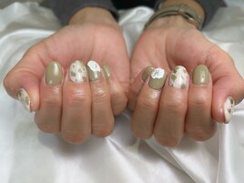 牛柄ネイル