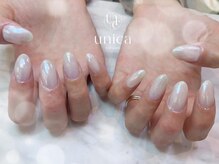 ユニカ(unica)/ホワイトミラーネイル
