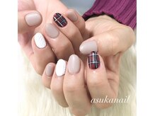 ラコルザ(La Colza)/チェック柄×ニットネイル