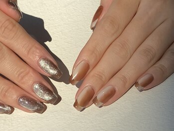 ハレトキネイル(haretoki nail)/マグネットオンブレフレンチ