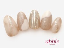 ネイルサロンアビー 北千住店(abbie)/大理石風ニュアンス　￥12,705