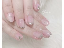 ガラスフレンチ/short nail