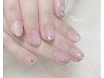 シェリエ(Cherie)/ガラスフレンチ/short nail