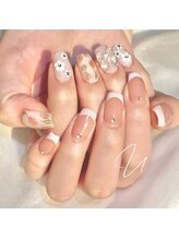 スタジオ結(STUDIO結)/フラワー×フレンチネイル