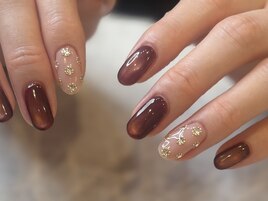 クリスマスビジューネイル