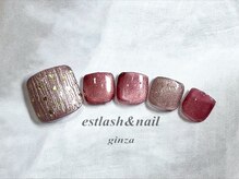 エストラッシュアンドネイル 銀座店(est lash&nail)/フットハートドットネイルネイル