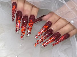 ★ハートホロ埋め込みネイル★