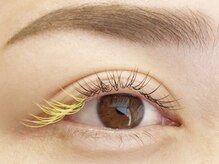 ミニョンアイラッシュデザインサロン くずは店/＋カラー　【イエロー】