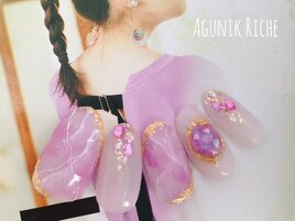 【大理石ネイル】