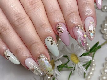 ドットミーバイシュエット(dot Me by chouette)/パステル大理石ネイル