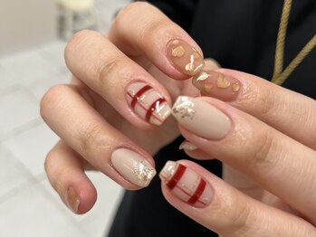 クムネイル 経堂(kkum nail)/うるうるハートホログラムネイル