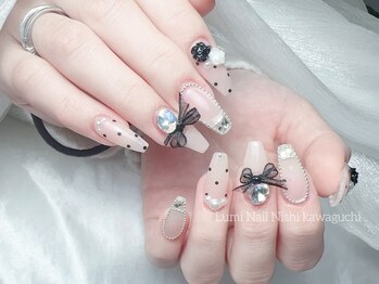 キラキラ、リボン、スカルプ