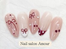 アムールユシマテン 上野湯島店(Amour)/キラキラ春夏のネイル¥7980