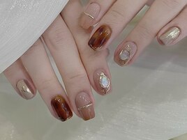 べっ甲ニュアンスネイル