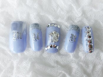 ネイリシャス(NAILICIOUS)/パステルカラー&シルバー