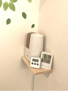 ほぐらく猫/各部屋に加湿器設置