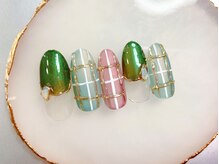 ミルネイル(Mil Nail)/立体チェックネイル
